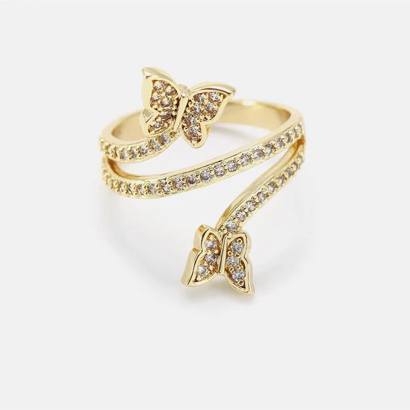 Wunderschöner Schmetterlings-Tierring handgefertigt