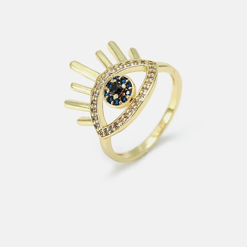 Blauer Evil Eye Ring