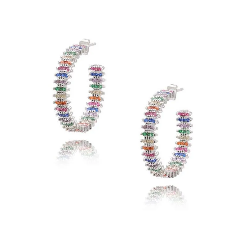 Bunter Creolen-Ohrring für Damen