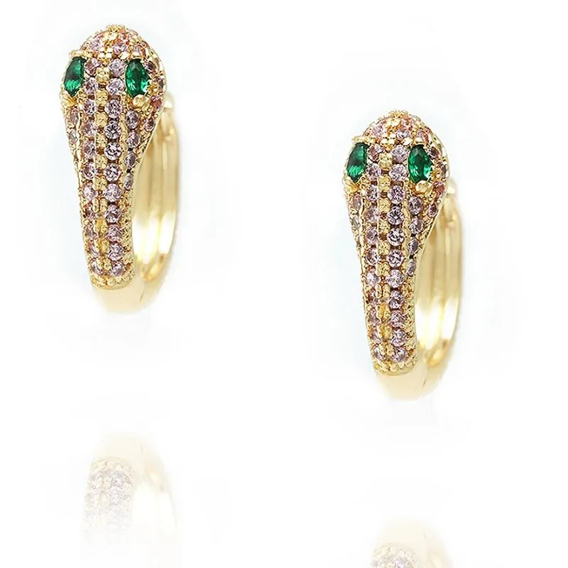 Huggie Schlangentier-Ohrring