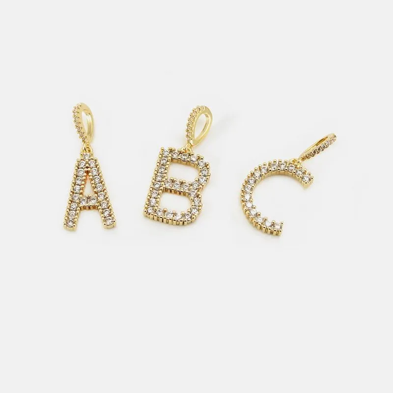 Initialenanhänger vergoldet