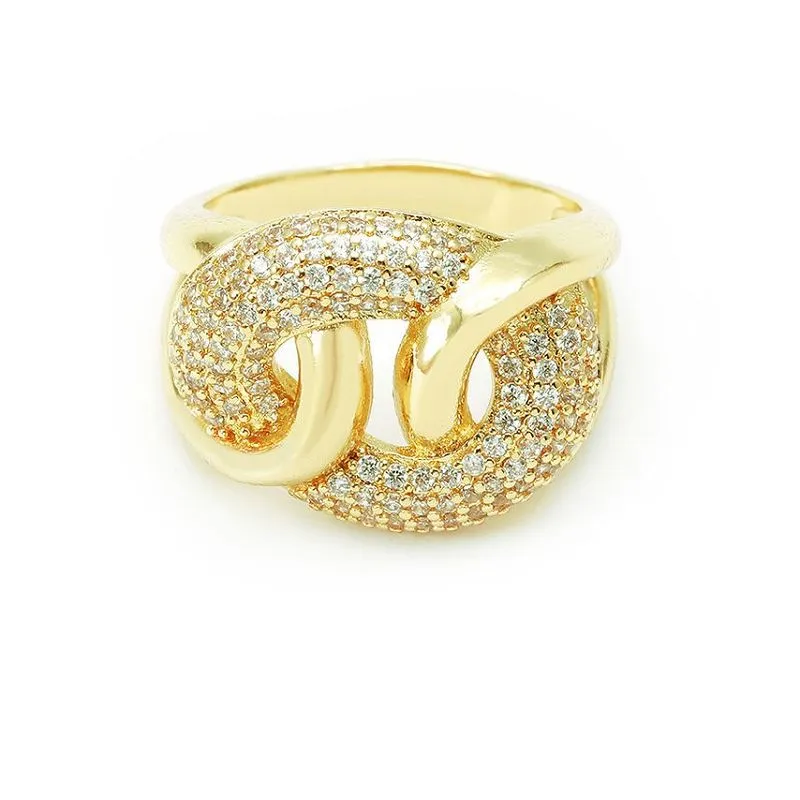 Pavé-Cz-Silberring für Damen