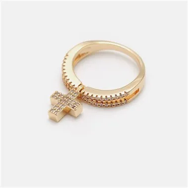 Kreuz-Charm-Ring aus Sterlingsilber