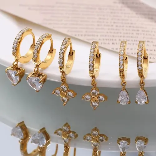 18 Karat vergoldete Ohrringe